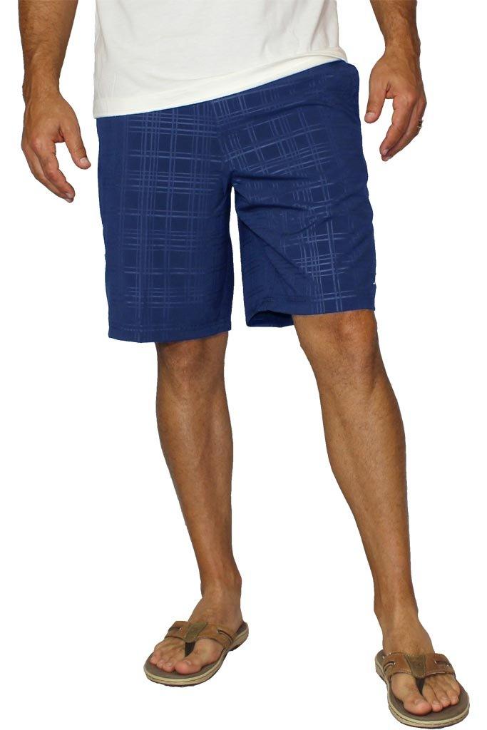 Mojo Sportswear Company Shorts Nautical Navy / S Plaid Tec Board Shorts