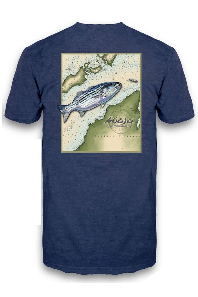 Mojo Sportswear Company T-Shirt Nautical Navy / S Striper Sea Chart Short Sleeve T-Shirt