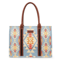 MONTANA WEST Purse Wrangler Southwestern Dual Sided Print Canvas Large Tote WG2202-8119BR