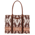 MONTANA WEST Purse Wrangler Women's Southwestern Dual Sided Print Canvas Large Light Coffee Tote WG2203-8119LCF