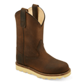 OLD WEST COWBOY BOOT CO. Boots Old West Boys Brown Round Toe Leather Cowboy Boots 98113