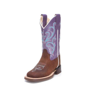 OLD WEST COWBOY BOOT CO. Boots Old West Youth Brown & Purple Western Boots BSY 1907