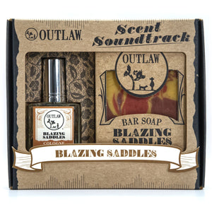 Outlaw Gift Sets Blazing Saddles: Leather | Gunpowder | Sandalwood Outlaw Cologne & Handmade Soap Gift Set - The Scent Soundtrack