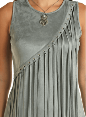 Panhandle Slim Dress Panhandle Women's Jade Asymmetrical Fringe Dress BWD0R03263-34