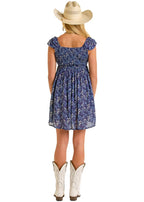 PANHANDLE SLIM Dresses & Skirts Rock & Roll Denim Women's Blue Horse Print Mini Dress BWD1R06300