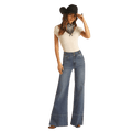 PANHANDLE SLIM Jeans Panhandle Women's High Rise Extra Stretch Palazzo Flare Jeans WHF2693
