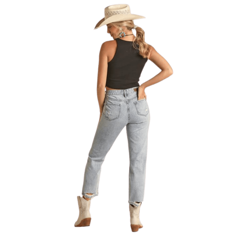 PANHANDLE SLIM Jeans Rock & Roll Cowgirl High Rise Straight Leg Jeans RRWD9HR1C8