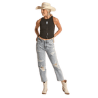 PANHANDLE SLIM Jeans Rock & Roll Cowgirl High Rise Straight Leg Jeans RRWD9HR1C8