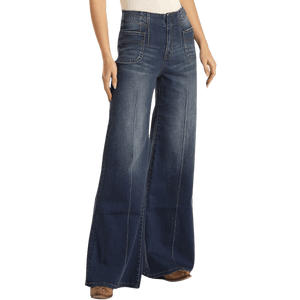 PANHANDLE SLIM Jeans Rock & Roll Cowgirl Women's High Rise Extra Stretch Palazzo Flare Jeans WHF3529