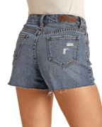 PANHANDLE SLIM Jeans Rock & Roll Cowgirl Women's Medium Wash Ripped Jean Shorts RRWD68R0VB