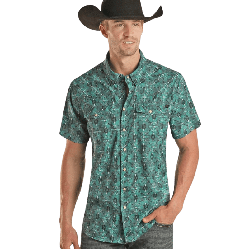 PANHANDLE SLIM Mens - Shirt - Woven - Short Sleeve BMN3S02541
