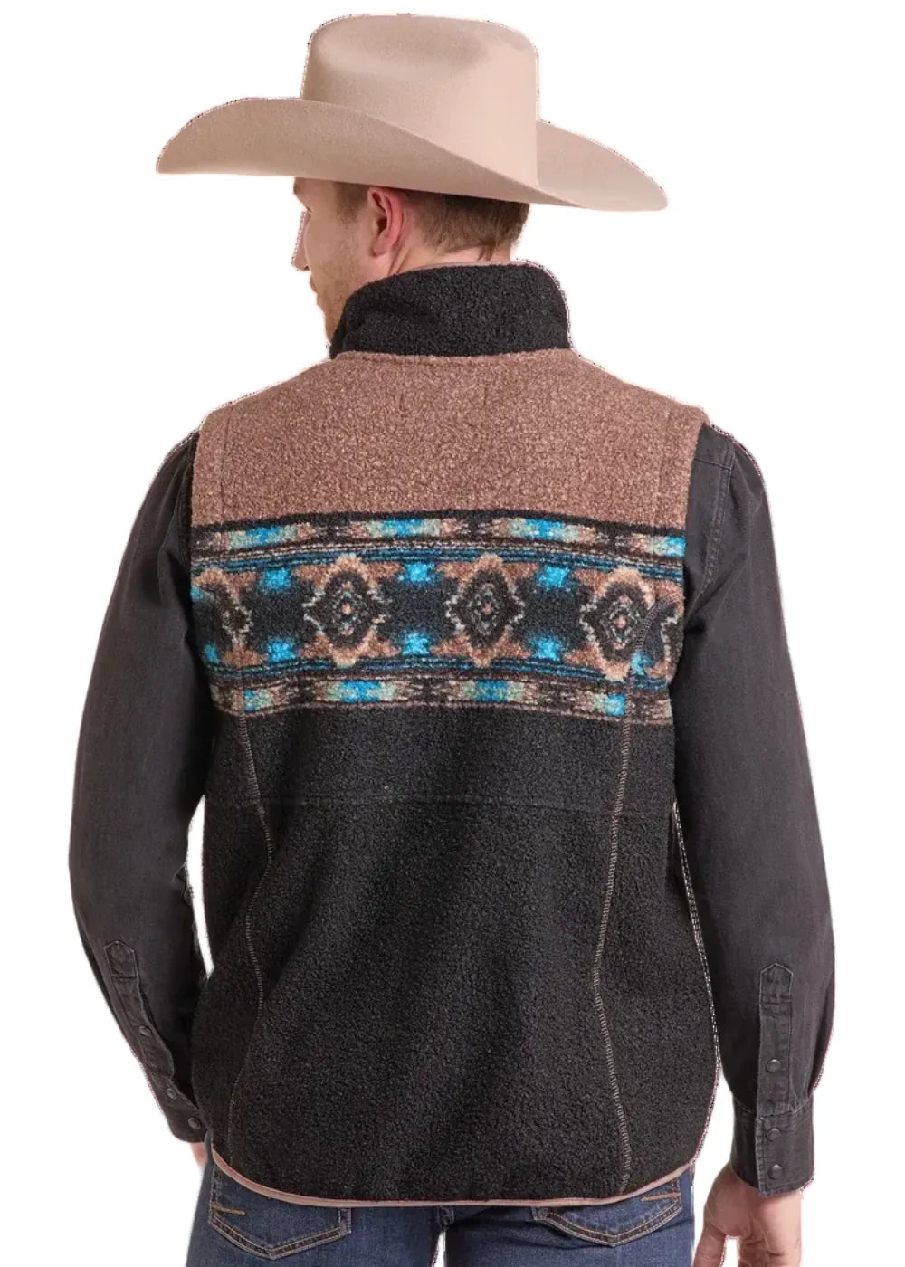 PANHANDLE SLIM Outerwear Panhandle Slim Men's Black Border Berber Vest DM98C09254