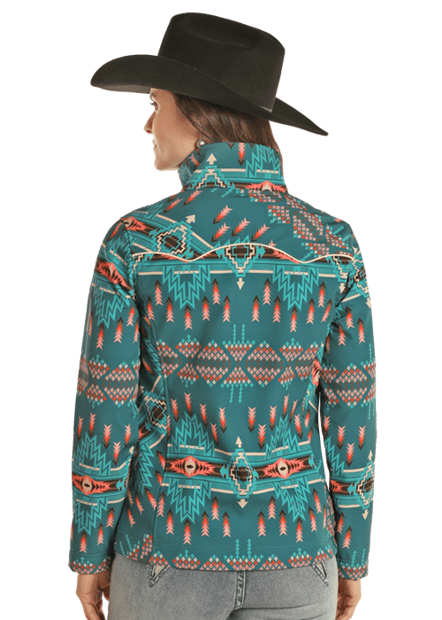 Panhandle Women s Powder River Aztec Softshell Rodeo Jacket DW92C01513