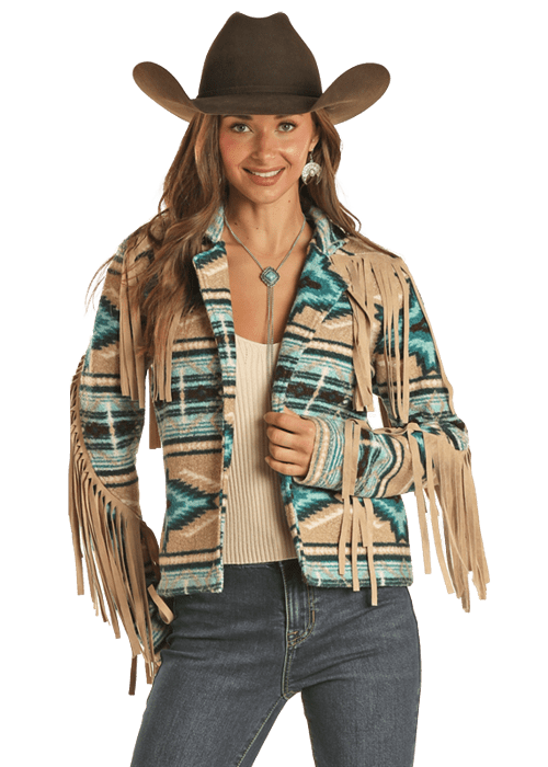Cowgirl jacket with fringe clearance
