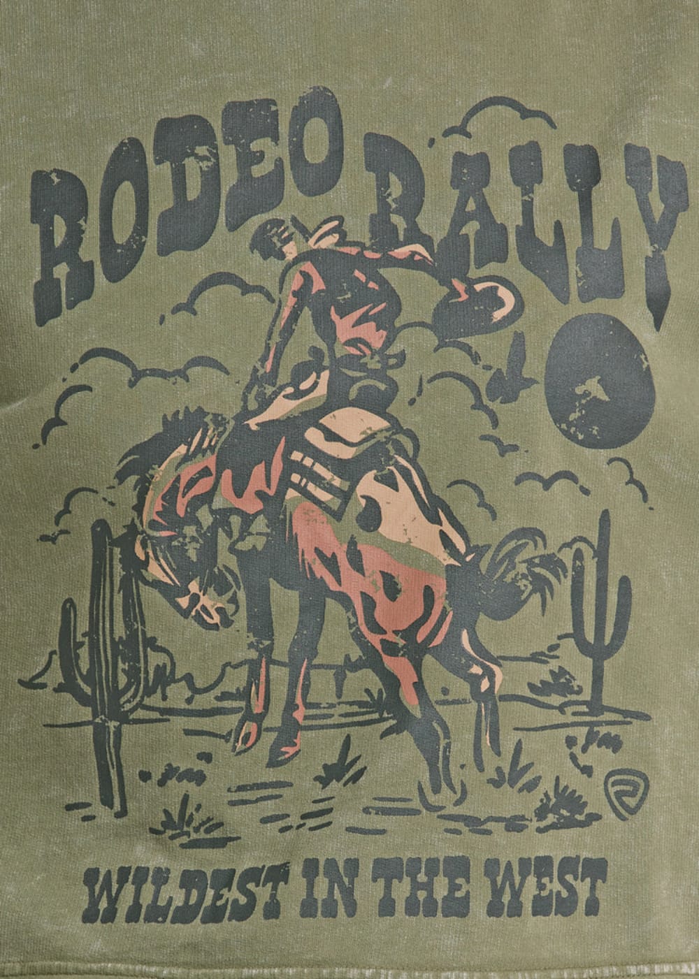 PANHANDLE SLIM Outerwear Rock & Roll Denim Women's Green Rodeo Rally Pullover BW91T09718