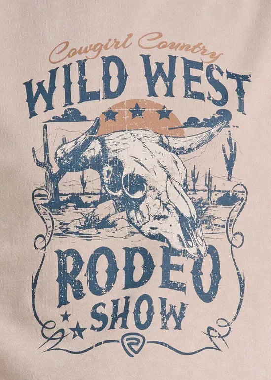 PANHANDLE SLIM Outerwear Rock & Roll Denim Women's Tan Wild West Rodeo Pullover BW91T09722