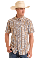 PANHANDLE SLIM Shirts Panhandle Slim Men's Wallpaper Snap Performance Short Sleeve Shirt TMN3S06512