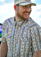 PANHANDLE SLIM Shirts Panhandle Slim Men's Wallpaper Snap Performance Short Sleeve Shirt TMN3S06512