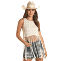Panhandle Slim Shirts Panhandle Women's Bootstitch natural Fringe Tank Top BW20T03283