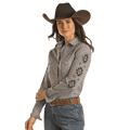 PANHANDLE SLIM Shirts Panhandle Women's Diamond Print Long Sleeve Western Snap Shirt RWN2S02812