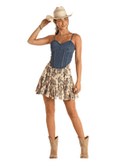 PANHANDLE SLIM Shirts Rock & Roll Cowgirl Denim Corset RRWT20R1AR