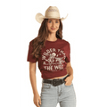 Panhandle Slim Shirts Rock & Roll Cowgirl Women's Wilder Than The West Short Sleeve Graphic T-Shirt BU21T03683