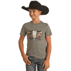 PANHANDLE SLIM Shirts Rock & Roll Denim Boys Grey Desert Graphic T-Shirt BB21T02280