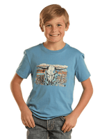 PANHANDLE SLIM Shirts Rock & Roll Denim Boys Royal Desert Graphic Short Sleeve T-Shirt BB21T02427