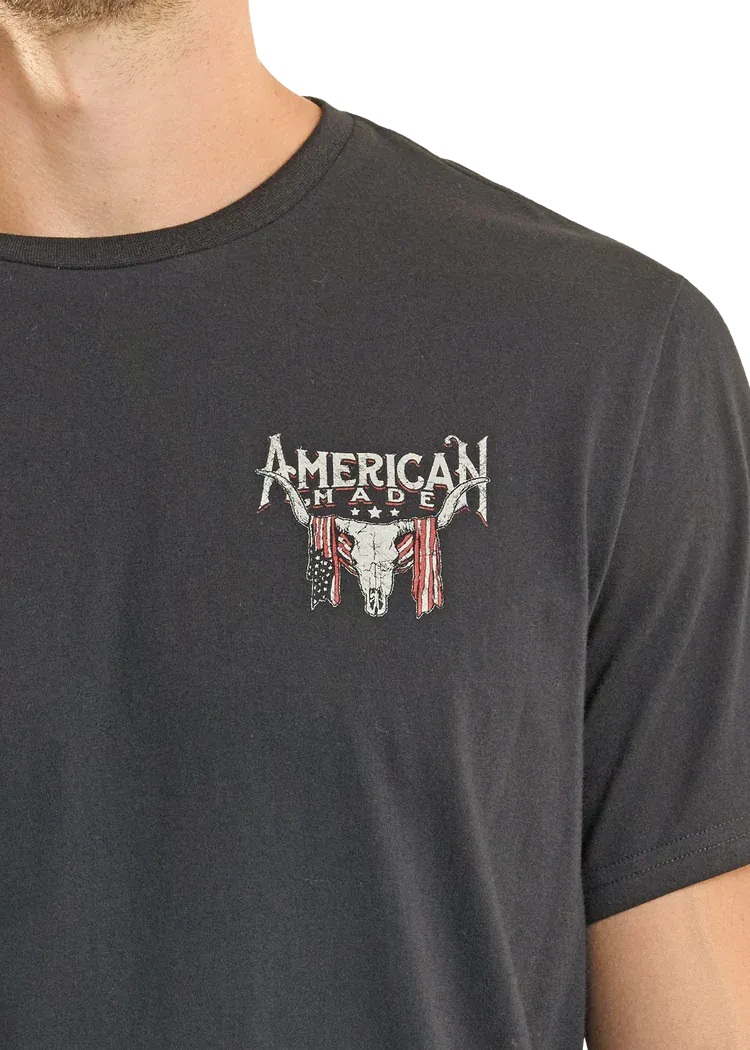 PANHANDLE SLIM Shirts Rock & Roll Denim Men's Black American Made Graphic T-Shirt BU21T08871
