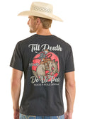 PANHANDLE SLIM Shirts Rock & Roll Denim Men's Black Till Death Graphic T-Shirt BU21T08867
