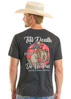 PANHANDLE SLIM Shirts Rock & Roll Denim Men's Black Till Death Graphic T-Shirt BU21T08867