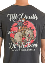 PANHANDLE SLIM Shirts Rock & Roll Denim Men's Black Till Death Graphic T-Shirt BU21T08867