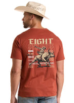 PANHANDLE SLIM Shirts Rock & Roll Denim Men's Rust Eight Seconds Graphic T-Shirt BU21T08868