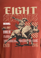 PANHANDLE SLIM Shirts Rock & Roll Denim Men's Rust Eight Seconds Graphic T-Shirt BU21T08868