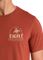 PANHANDLE SLIM Shirts Rock & Roll Denim Men's Rust Eight Seconds Graphic T-Shirt BU21T08868