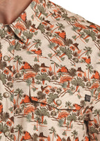 Panhandle Slim Shirts Rock & Roll Denim Men's Tek Western Tropical Print Short Sleeve Western Snap Shirt BMN3S04227