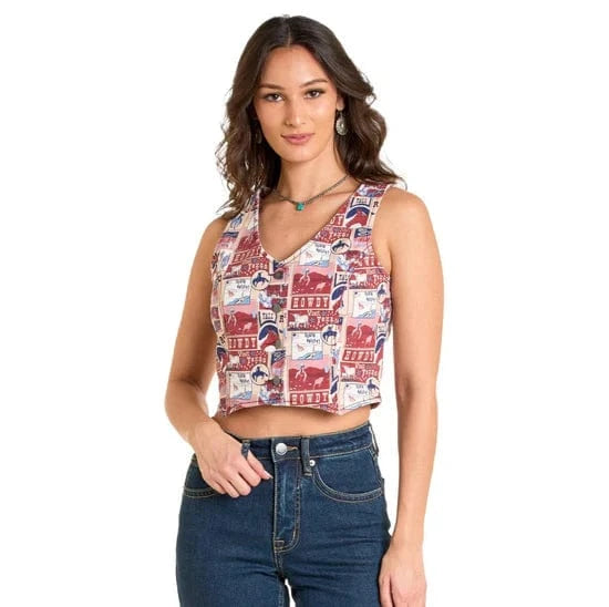 PANHANDLE SLIM Shirts Rock & Roll Denim Women's Americana Vest BW98D06392