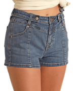 PANHANDLE SLIM Shorts Rock & Roll Cowgirl Women's Front Seaming Detail Shorts RRWD68R175