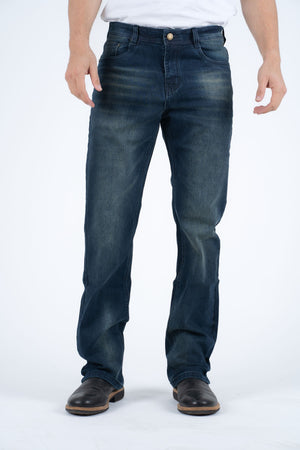 Platini Fashion Jeans Holt Men's Mid Blue Boot Cut Jeans