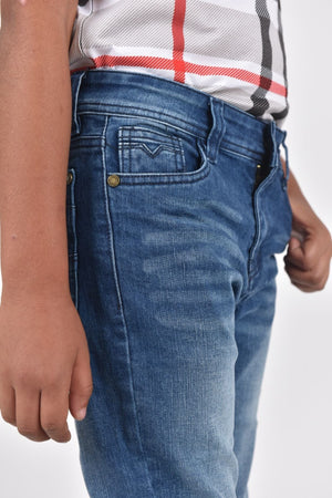 Platini Fashion Jeans Pax Kid's Med Blue Slim Stretch Jeans