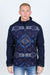 Platini Fashion Outerwear Mens Aztec Softshell Water-Resistant Jacket - Navy