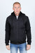 Platini Fashion Outerwear Mens Fur Lined Quilted Hooded Jacket - Black