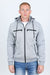 Platini Fashion Outerwear Mens Fur Lined Quilted Hooded Jacket - Light Gray