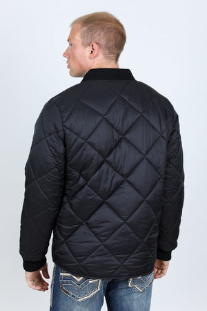 Platini Fashion Outerwear Mens Insulated Reversable Jacket - Black