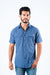 Platini Fashion Shirts Men's Fishing Blue Short Sleeve Shirt
