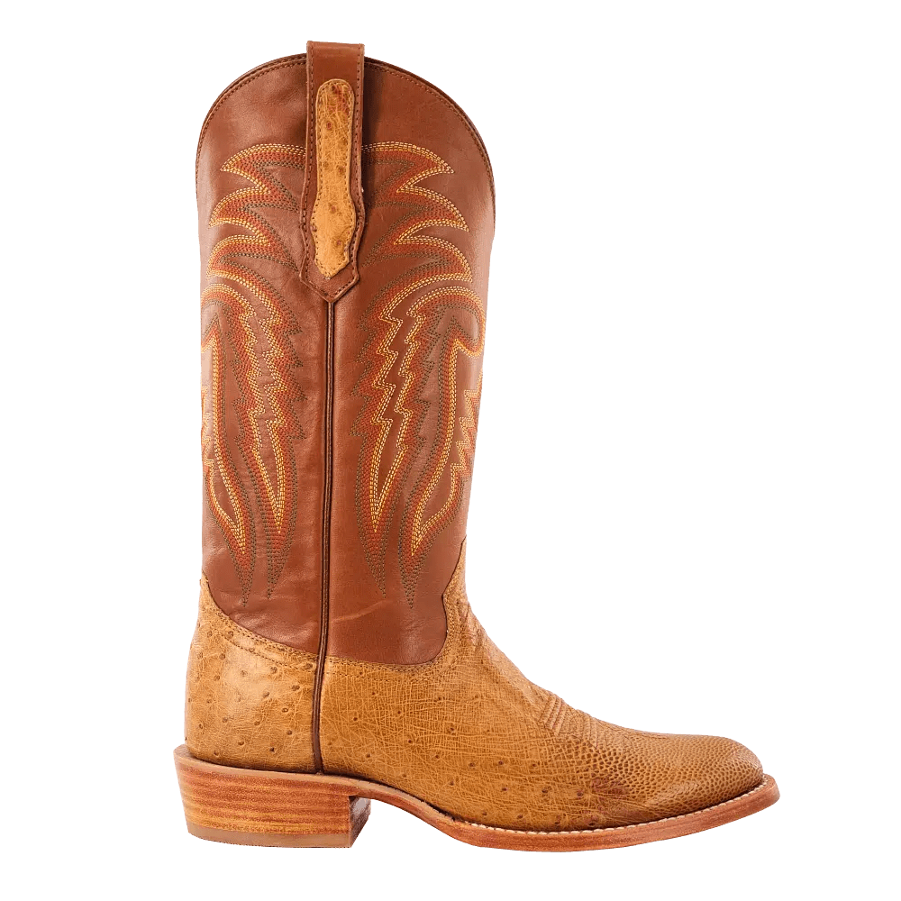 R WATSON BOOTS Boots R. Watson Men's Antique Saddle Bruciato Smooth Ostrich Exotic Western Boots RW5533-6