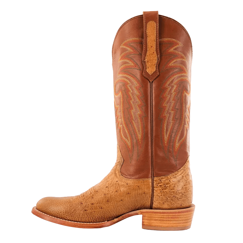 R WATSON BOOTS Boots R. Watson Men's Antique Saddle Bruciato Smooth Ostrich Exotic Western Boots RW5533-6