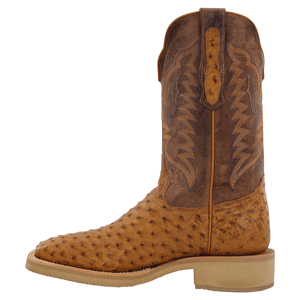 R WATSON BOOTS Boots R Watson Men's Antique Saddle Full Quill Ostrich Exotic Boots RW4540-2
