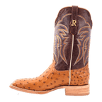 R WATSON BOOTS Boots R. Watson Men's Antique Saddle Full Quill Ostrich Western Boots RW4506-2