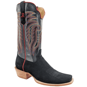 R WATSON BOOTS Boots R. Watson Men's Black Rough Out/Black Sinatra Western Boots RW8208-1